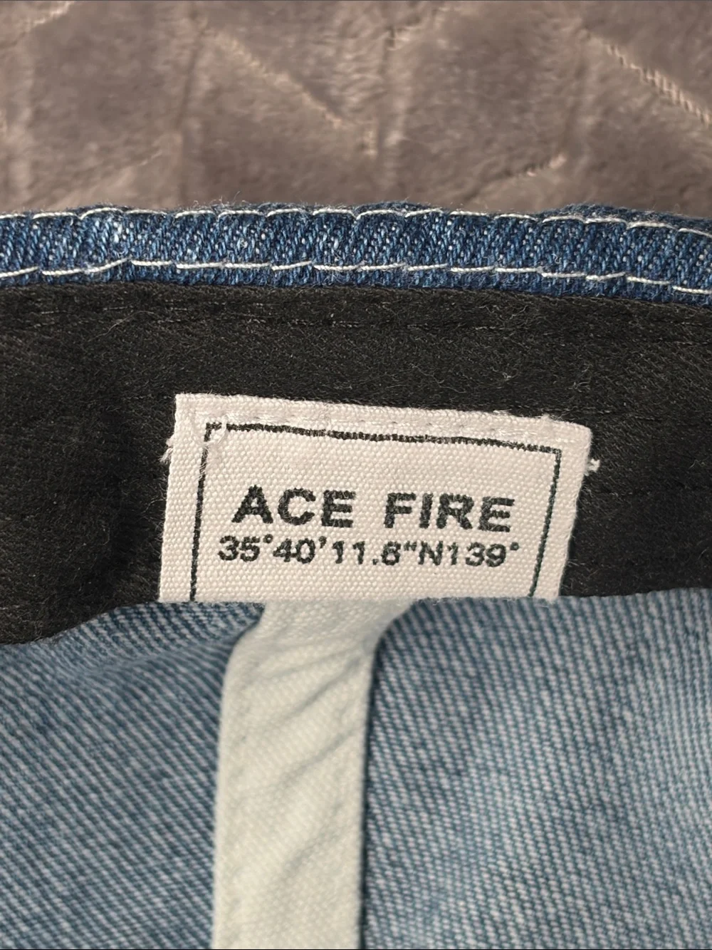 NWOT Ace Fire Men’s Medium Blue Denim Docker Cap